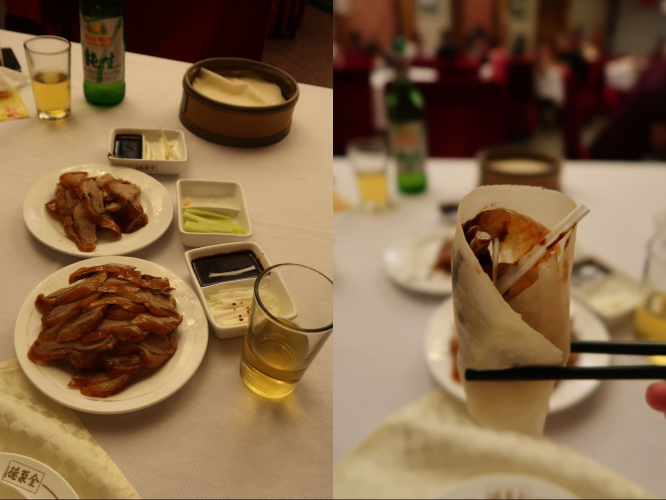 Avant / après : voici comment on nous a appris à manger le canard de Pékin.