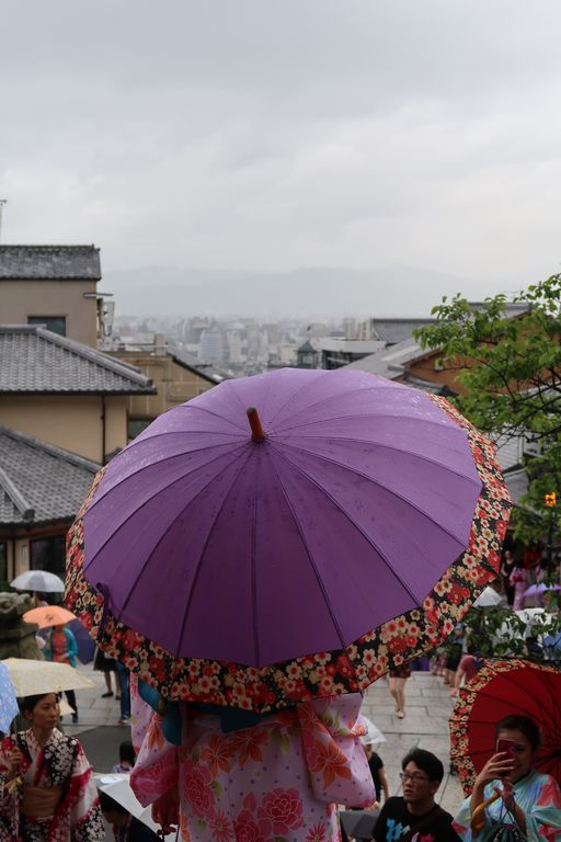 Ambiance parapluie à Kyoto.