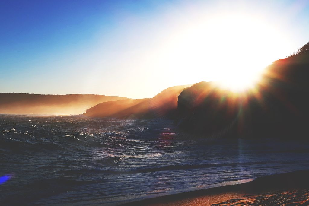 Coucher de soleil sur Bouddi Beach.